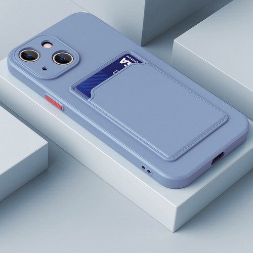 Hülle für iPhone 16 15 14 13 12 11 Pro Max XR 8 7 Kartenhalter Slot Silikon Cover - Bild 16 von 24