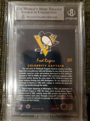 91-92 Pro-Set Platinum Mr. Fred Rogers Rookie Celebrity Captain