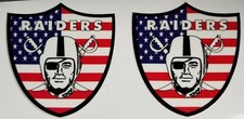 Raiders mini football helmet decals