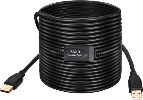 Tan QY USB A to A Male Cable 50Ft, USB to USB