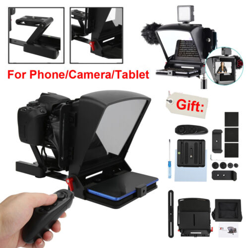 Smartphone Remote Control Teleprompter Vlog Recording Prompter for Camera/Table - Afbeelding 1 van 12