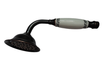 Royal Black Retro Nostalgie Handbrause Duschbrause Brausekopf Duschkopf