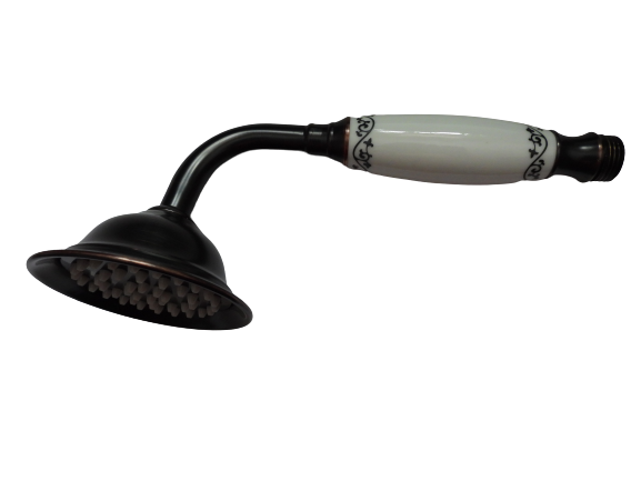 Royal Black Retro Nostalgie Handbrause Duschbrause Brausekopf Duschkopf-image