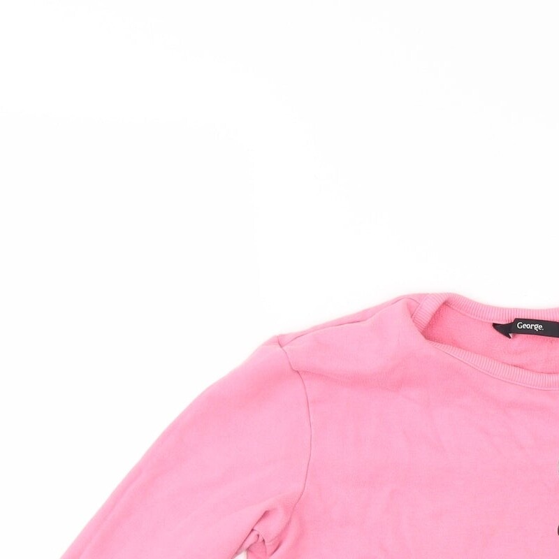 Sweat-shirt Fille George, Coton Bleu, Manches Longues, Taille 8-9 Ans, Imprimé