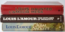 Louis L’Amour Lot of 3 Hardcover Jubal Sackett Haunted Mesa Outlaws of Mesquite