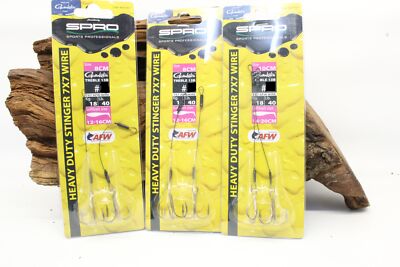 Spro HD Stinger 7x7 AFW 8cm 10cm 12cm 40LBS 2 Stück Hakengröße 1 NEW OVP