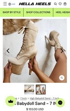 Pole dance heels - sand cream NEW never worn