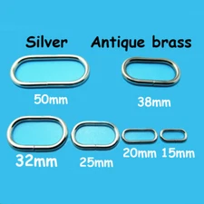 15/20/25/32/38/50mm Oval Loop Ring Metal Wire Formed Bag Handbag For Webbing