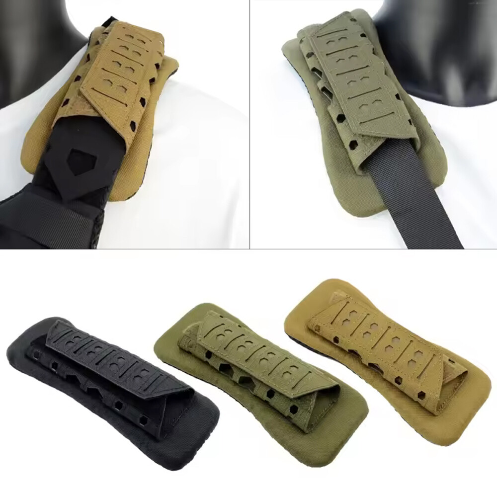Tactical Molle Backpack Shoulder Strap Pads Nylon Mesh Cushion-image