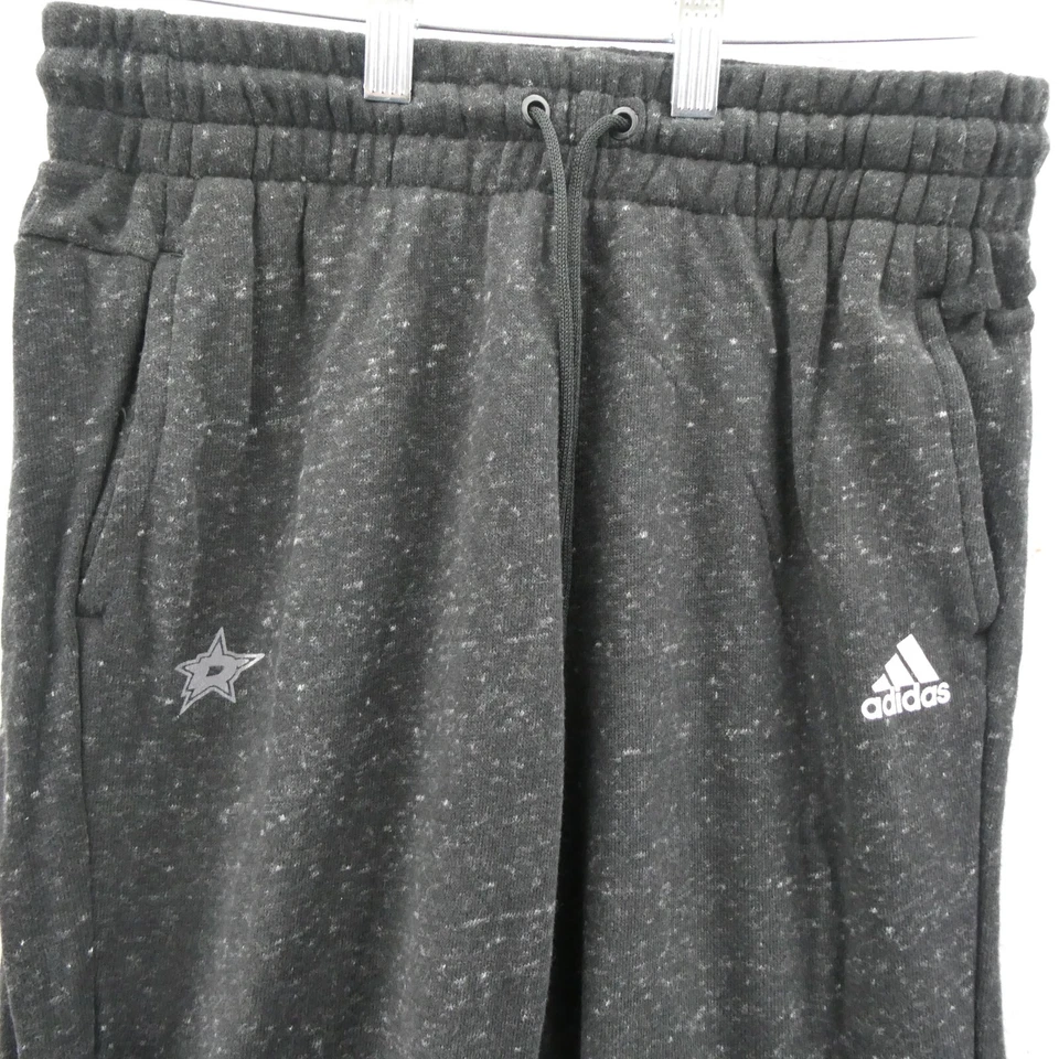 Pantalones deportivos Dallas Stars para hombre pequeños negros pantalones de lana tejidos NHL Adidas nuevos Foto 3 de 4