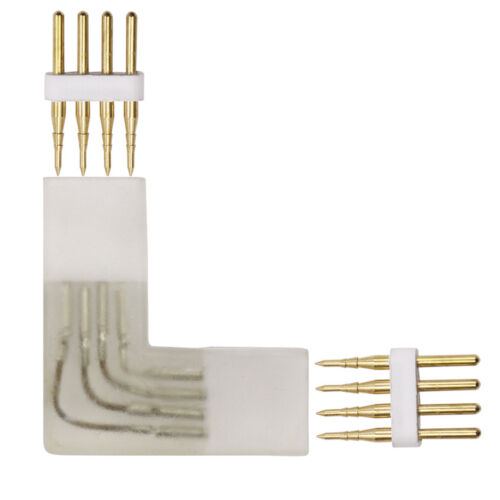 220V LED Strip Connector 3528 5050 4pin RGB Straight Corner Cross L X T Adapter - Picture 18 of 30