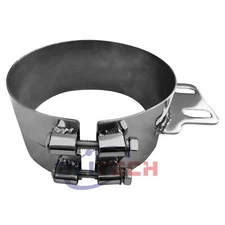 stainless Exhaust butt joint clamp for Peterbilt stacks 379 straight bracket 5"