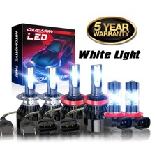 For Mazda MX-5 Miata 2006-2014 LED Headlights High /Low Beam+Fog Light Bulbs 6X