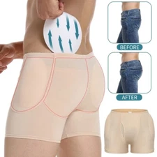 Mens Butt Lifter Shorts Padded Briefs Boxer Underwear Hips Enhancer Body Shaper 