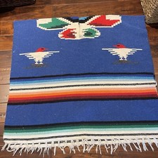 Vintage Thunderbird Eagle Serape Oversized Poncho