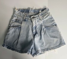 Vtg Distressed Womens Orange Tab Levis with Pleats Size 3 High Rise Mom Shorts