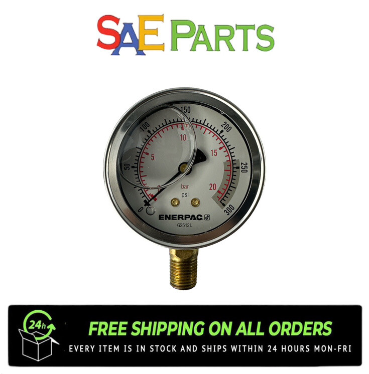 NEW Enerpac G2512L Hydraulic Pressure Gauge 300PSI Max Glycerin