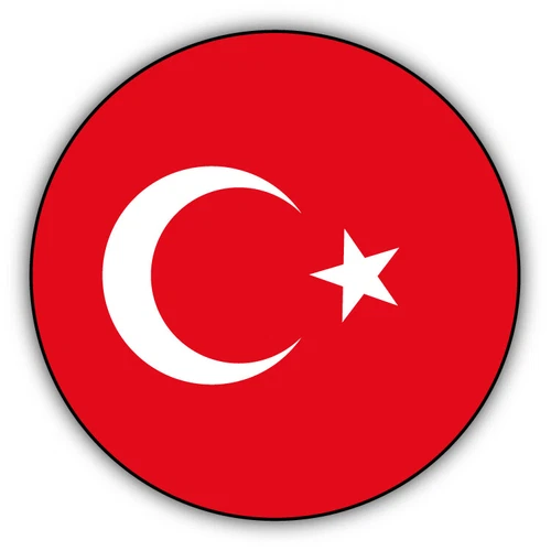 Turkey Round Flag Car Bumper Sticker Decal - Picture 1 of 1