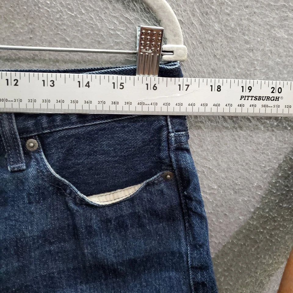 Pantalones Cortos Levi's Mujer 29 Azul Denim Estrella Rayas Gráfico Corte 2" Entrepierna Foto 3 de 4