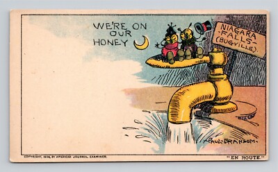 1906 Were On Our Honey Moon Heat Activated Postcard Not Activated En ...