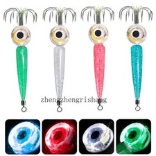 4pcs Fishing Lure LED Light Squid Jig Hook Lamp Underwater Light-Up 150h 5g
