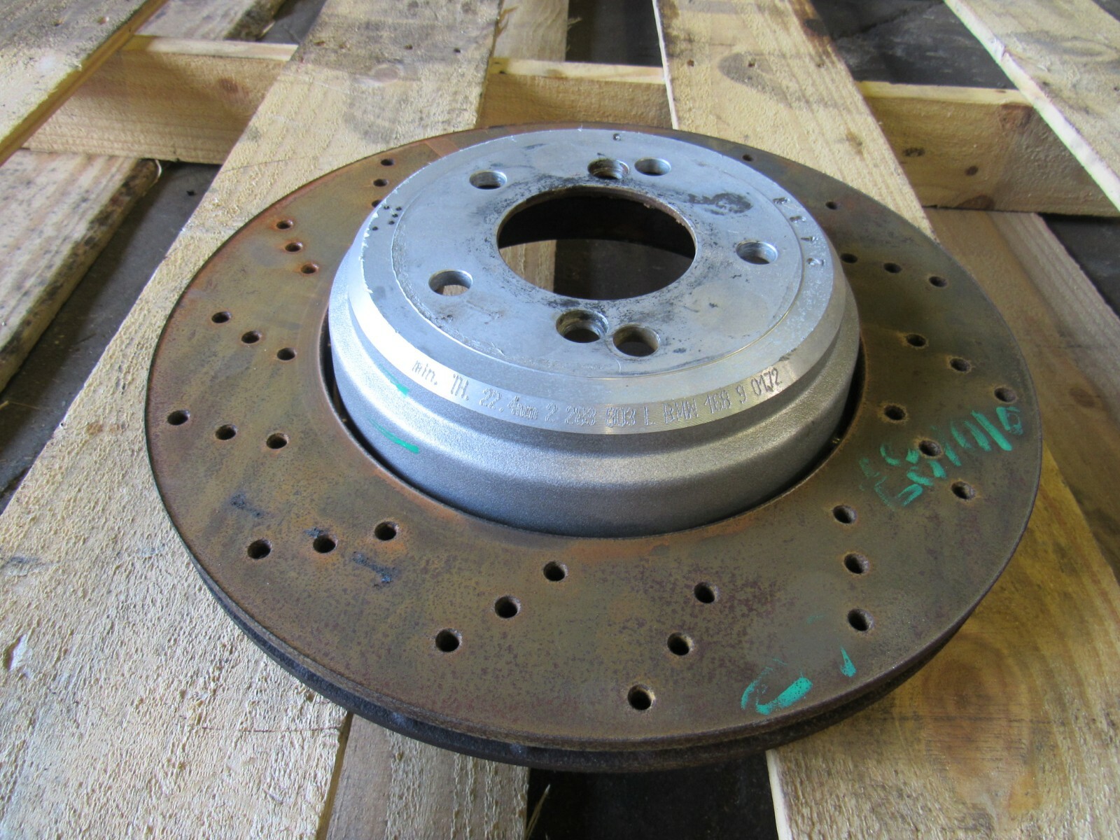 20082013 BMW E90 E92 E93 M3 S65 REAR LEFT SIDE BRAKE ROTOR 22.4 MM OEM