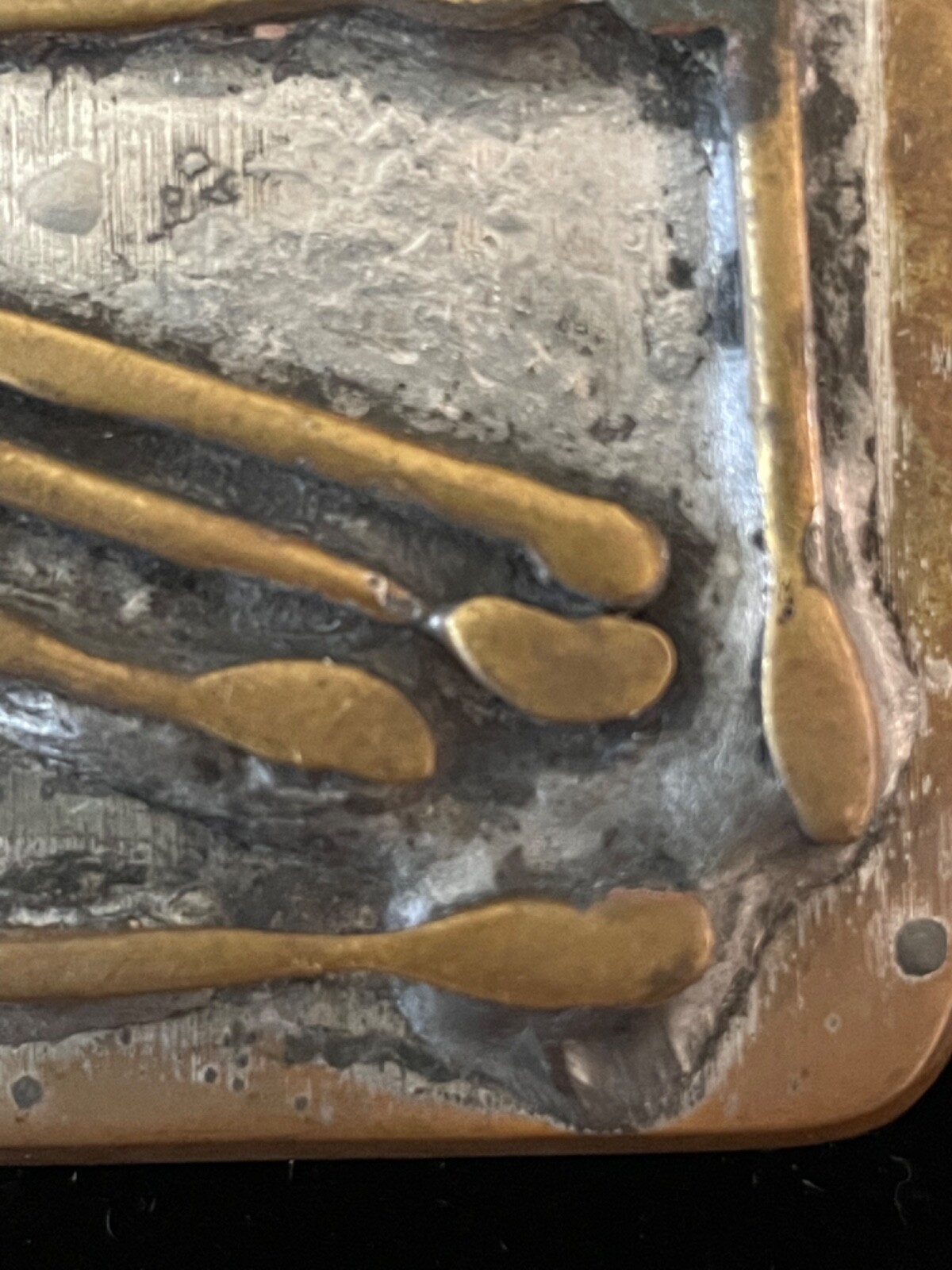 Solid Brass Handmade Rustic Heavy Belt Buckle - image 2