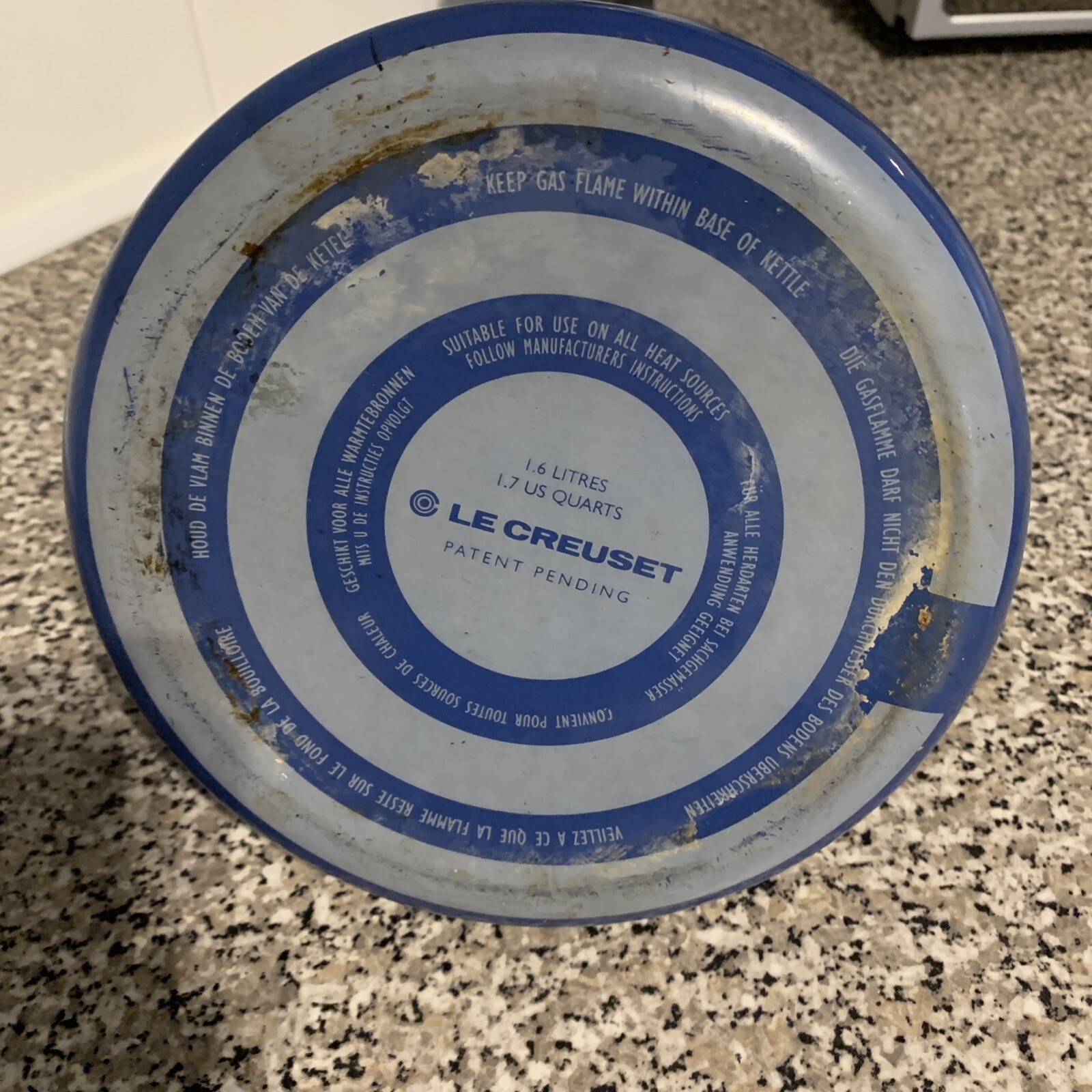 Le Creuset Stove Top Whistling 1.6L Kettle Blue Enamel On Metal eBay