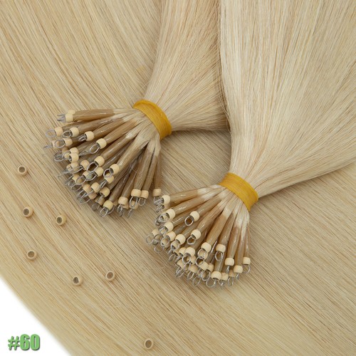 Nano Ring Tip Remy Human Hair Extensions Double Drawn 150G+ Easy Loop Micro Bead - Picture 19 of 30