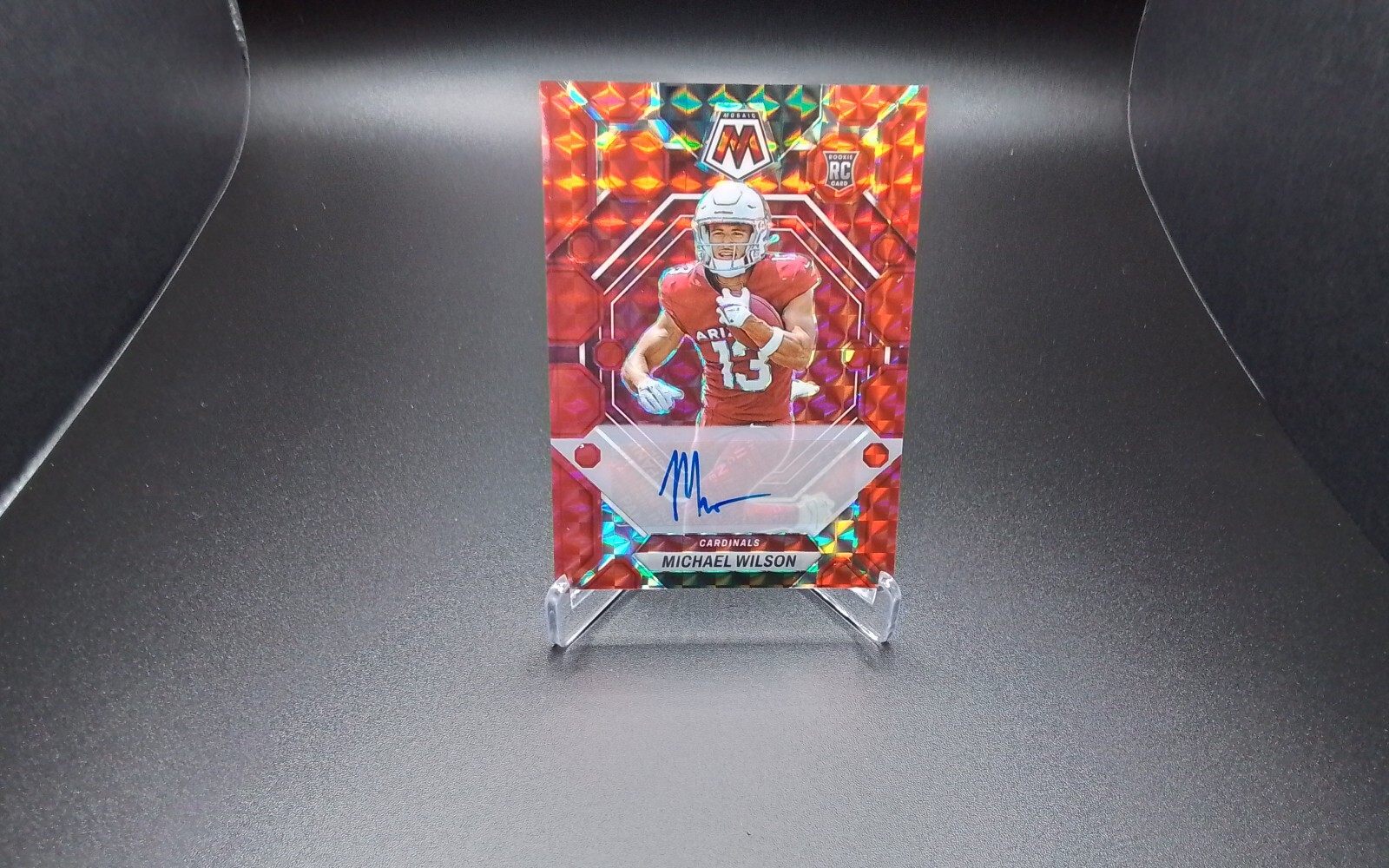 2023 Panini Mosaic - Rookies Red Mosaic Michael Wilson 153/199  Cardinals 