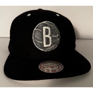 RARE Mitchell & Ness OREO Retro Jordan 5 Brooklyn Nets Snapback Hat