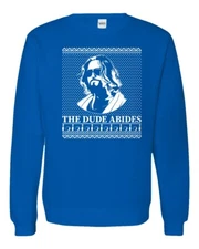 The Big Lebowski The Dude Abides Funny Ugly Christmas Unisex Crewneck Sweater