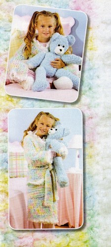COZY Soft 'N' Sweet Kid's Robe/Bear/Crochet Pattern INSTRUCTIONS ONLY