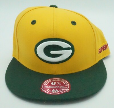 NFL Green Bay Packers Mitchell and Ness Adult Fitted Super Bowl II Cap M&N NEW