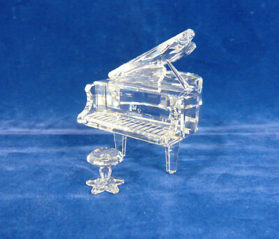 Swarovski Crystal Grand Piano With Stool Ornament Boxed