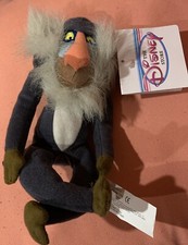 Disney Store Lion King Rafiki Bean Bag 8" Plush Stuffed Toy Vintage 90s w Tags