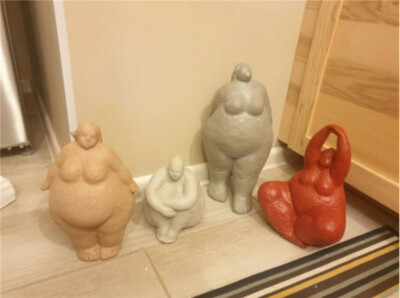 Fat Lady Ornaments Large Figurine Woman Figure Sculptures Home
