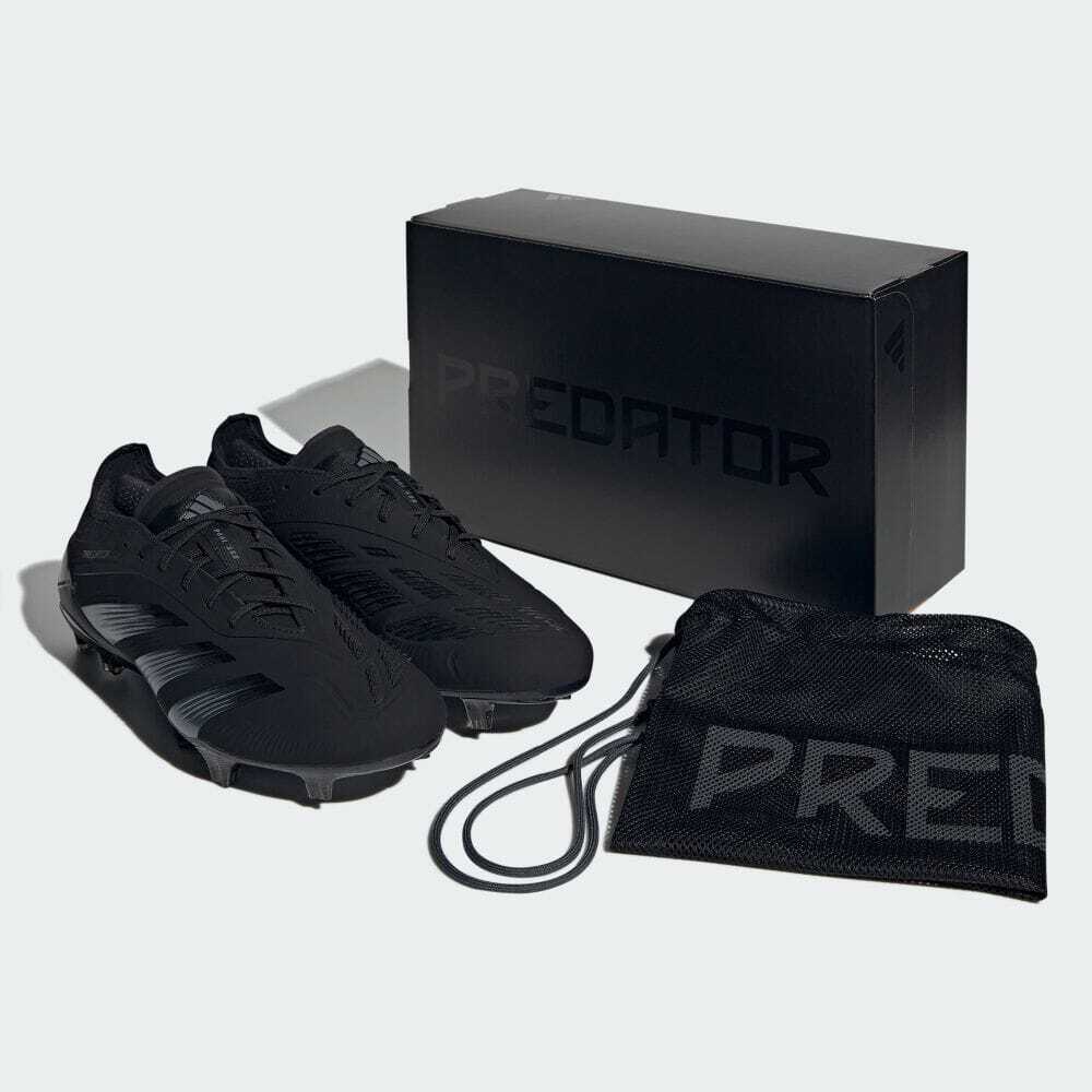adidas Soccer Cleats PREDATOR ELITE LOW FG Core Black/Carbon