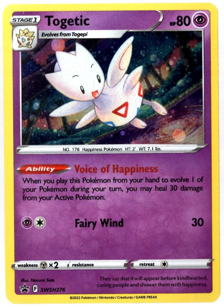 Togetic SWSH276 Holographic Black Star Promo Pokemon TCG Near Mint
