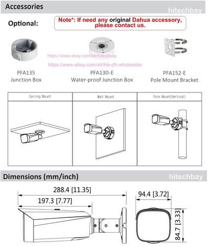 Dahua 8MP Full-Color 2-way Audio SMD4.0 TiOC PoE Camera IPC-HFW3849T1-AS-PV-S5 - Picture 9 of 9