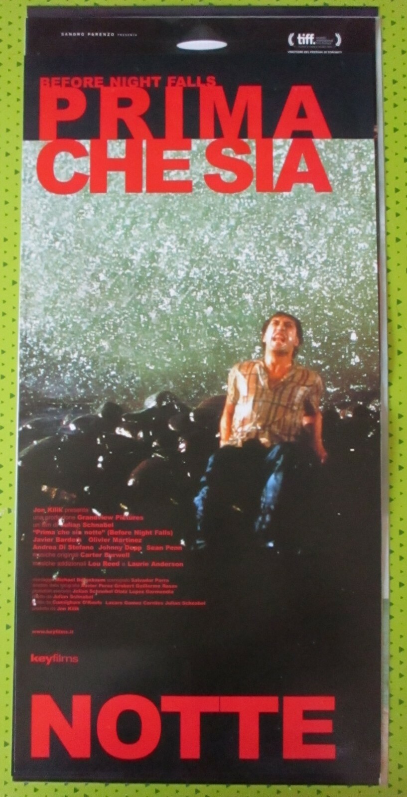 Locandina originale film Prima che sia notte (2000) - Regia di Julian Schnabel