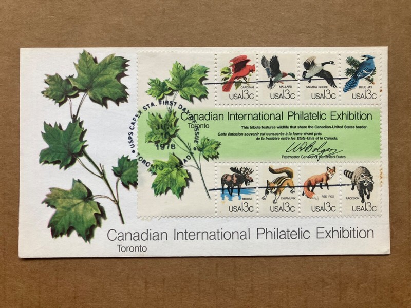1978 13c CAPEX Wildlife Souvenir Sheet 1757 Andrews Cachet FDC 270/1000