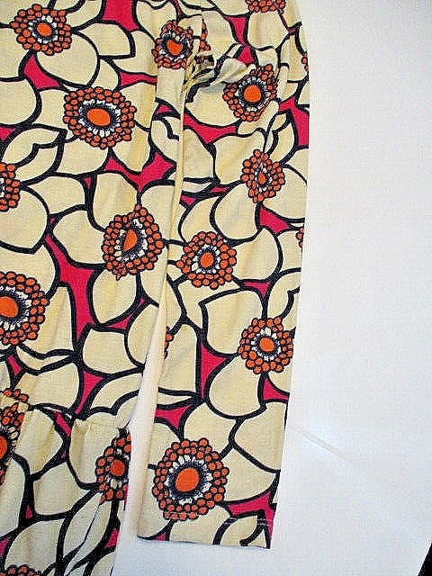 Vestido OSHKOSH GIRL Talla 7 Naranja Rosa Flores Floral L/S Cintura Suave Caída Foto 4 de 4