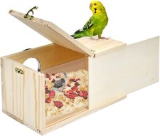 Parakeet Nesting Box Cockatiel Nesting Natural Pine Bird Nest Bird Breeding Box