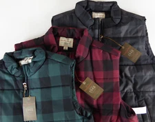 Original Weatherproof Vintage Buffalo Plaid Puffer Vest NWT $95  Black Red Green