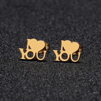Elegante Ohrstecker aus 18 Karat vergoldetem Edelstahl - Modeschmuck 