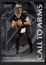 2020 Drew Brees Panini Playoff Football Call To Arms New Orleans Saints CA-8