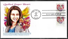 2015, #5036, Quilled Paper Hearts, NO DIE CUT FDCover vertical pair, Artcraft