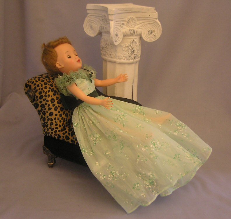 Franklin Mint Scarlett Ohara green sprig Barbecue dress (ONLY) fit 15-16in dolls