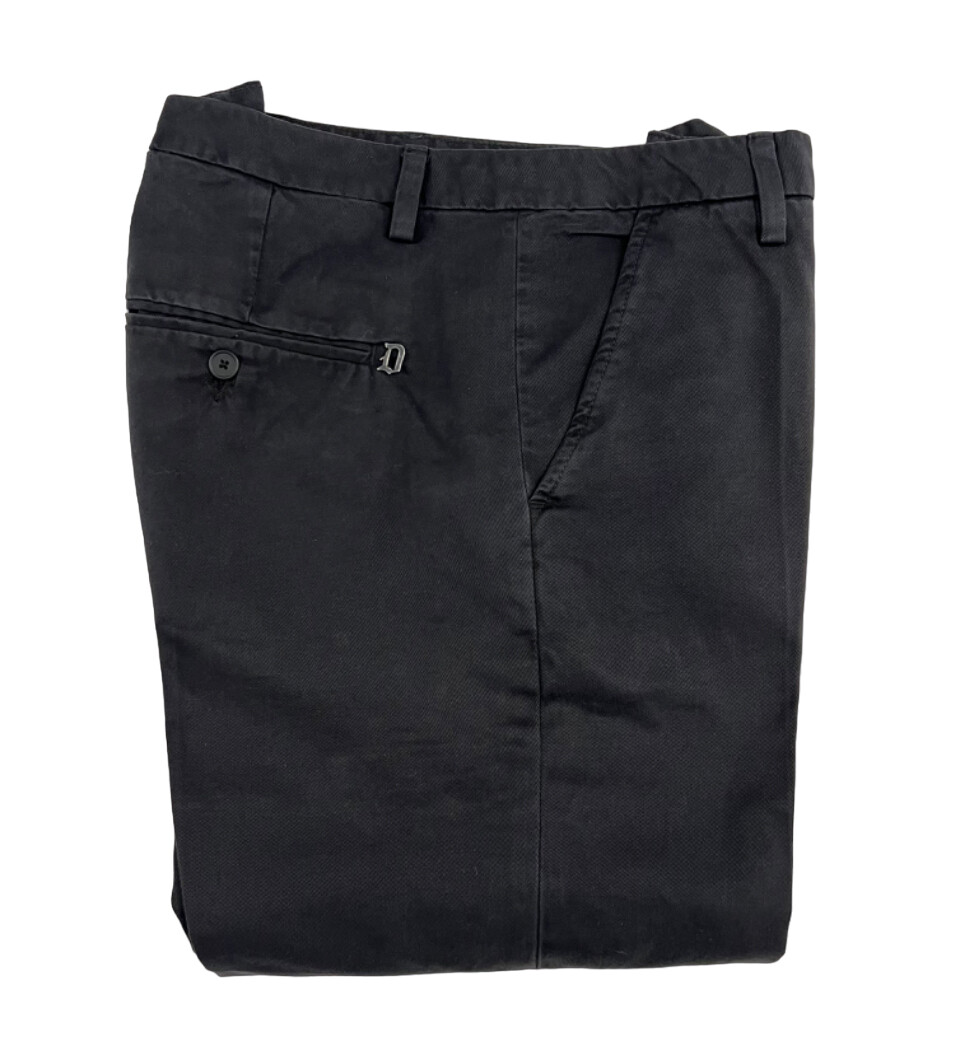 DONDUP Black Chino Pants For Men UP067 SPIRIT 100% Cotton Made In